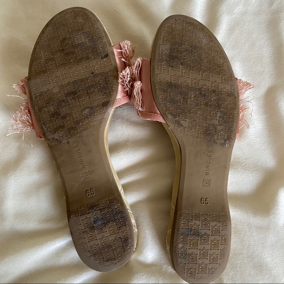 Birdies Sparrow Blush Pink Fringe Slip On Sandals 6.5 - Picture 7 of 11